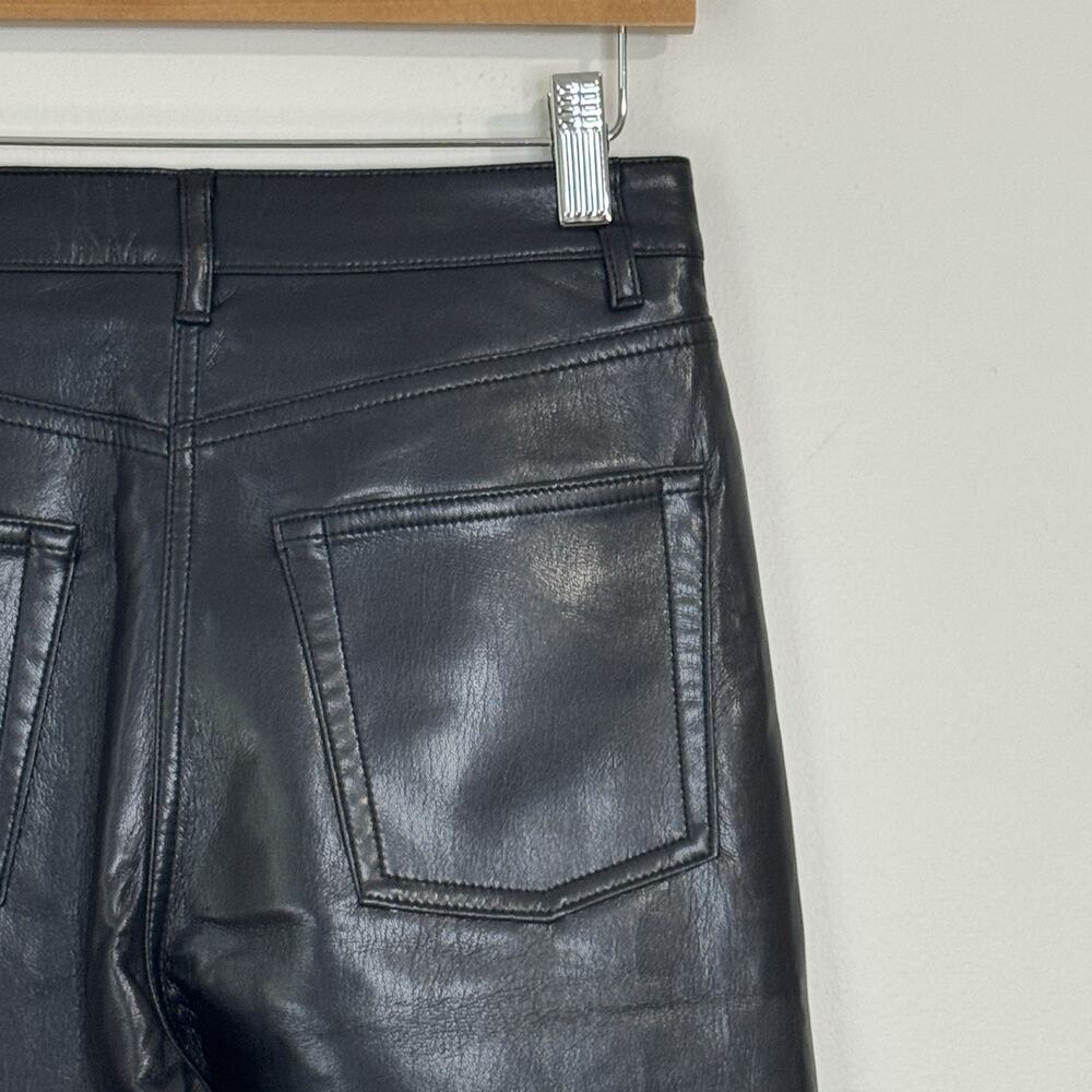 NWT Aritizia Wilfred The Melina Faux Leather Straight Pants Size 4 Black - Picture 10 of 14